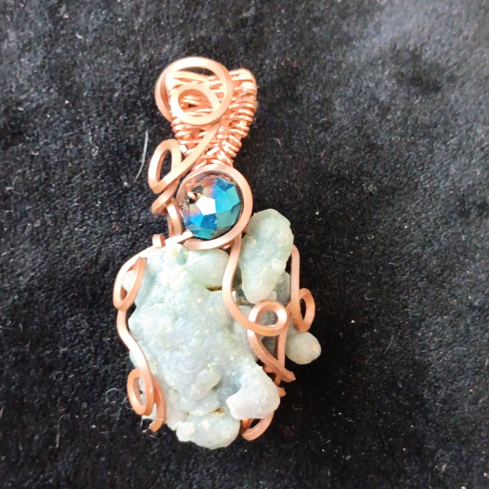 Grape agate pendant
